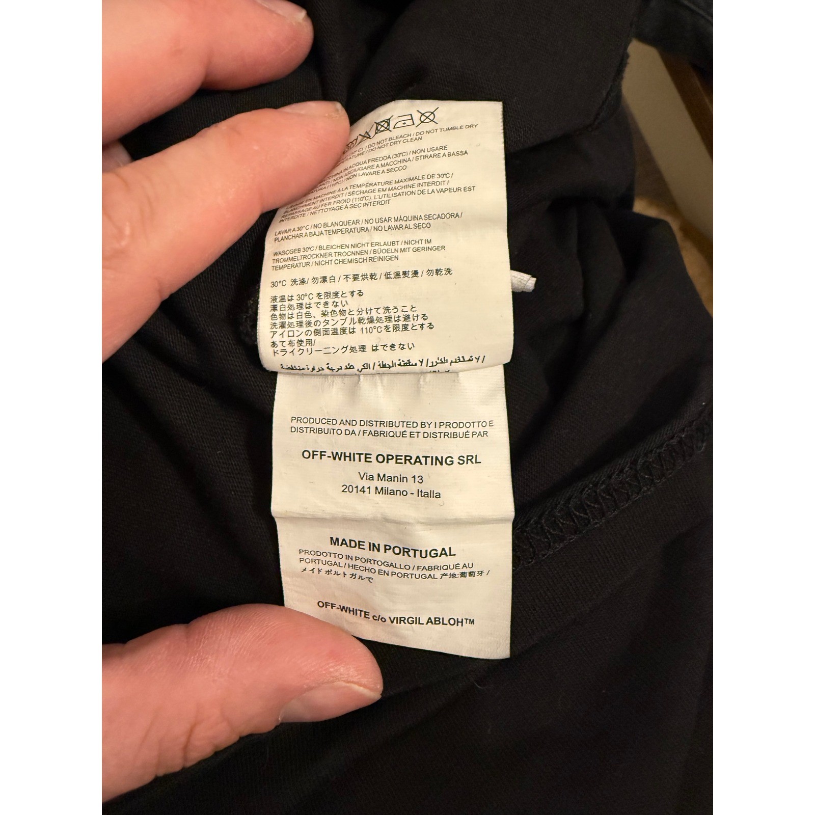 Off-White Virgil Abloh Tape Arrows Graphic T-Shirt Black Mens S Replica gallery