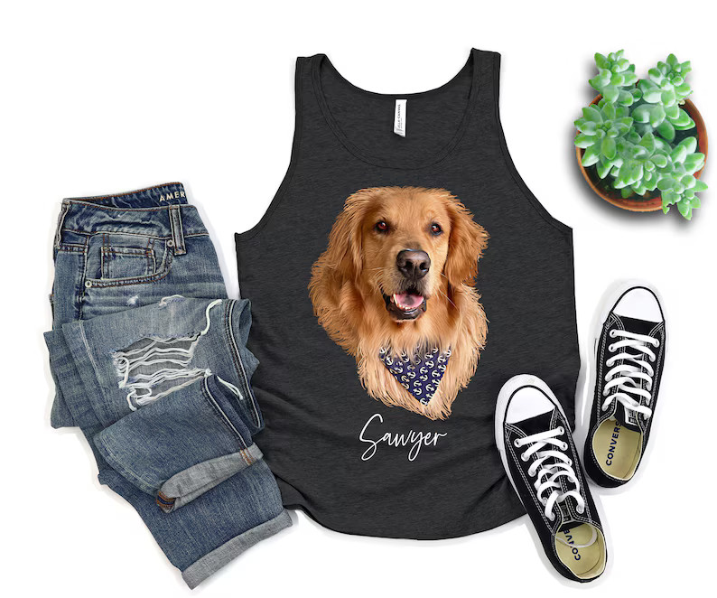Unisex Custom Dog Pet Tank Top Personalized Dog Gift Idea