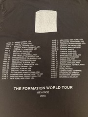 Beyonce The Formation World Tour Merch 2016 T-Shirt Size Large Black