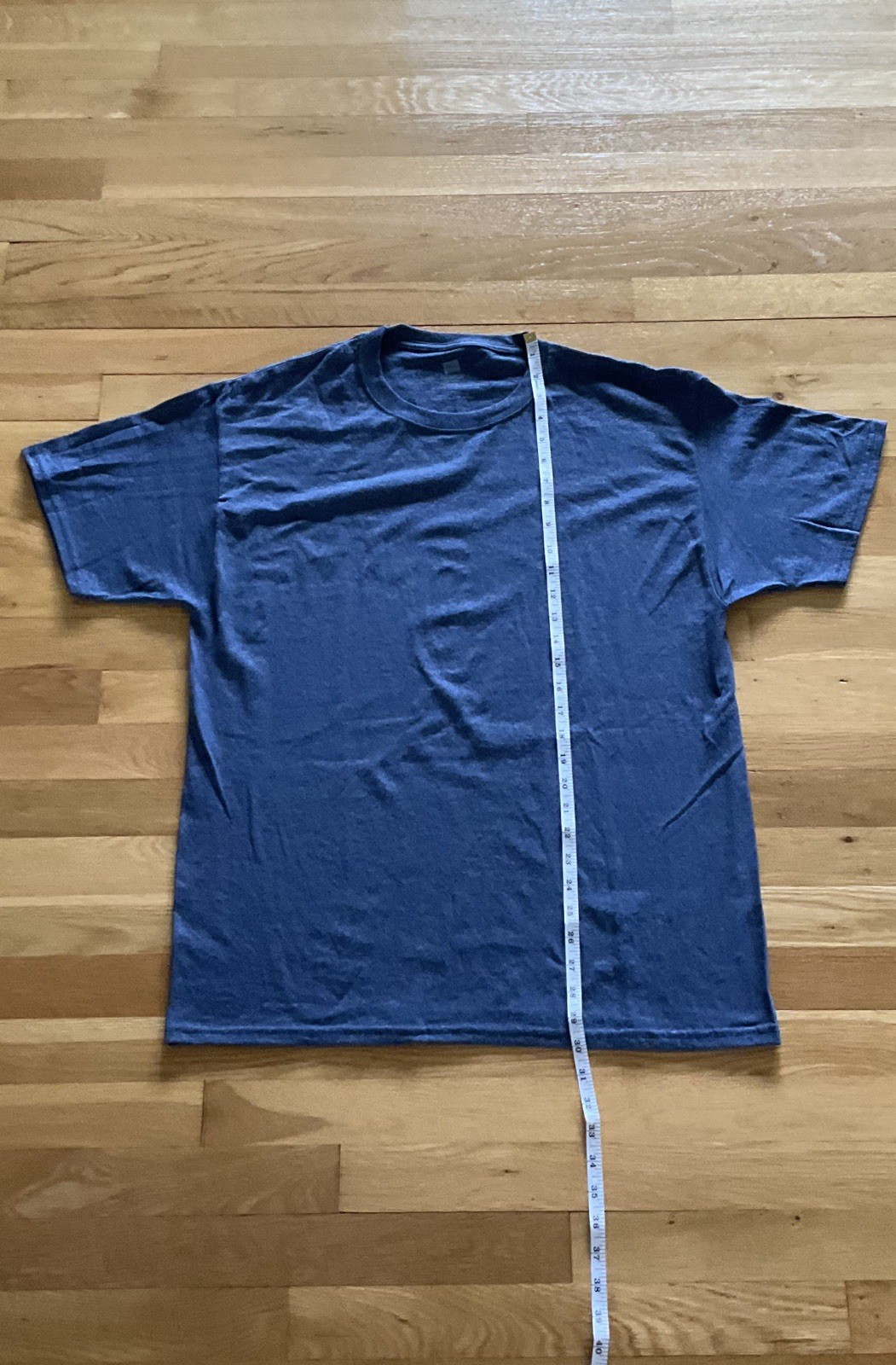 Hanes ComfortBlend EcoSmart Blue Crew Neck Short Sleeve Men's T-Shirt Size L gallery