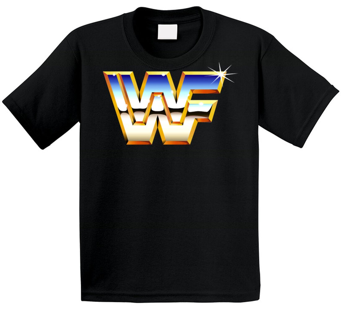 Wwf World Wrestling Federation Shiny Retro Logo Fan T Shirt gallery