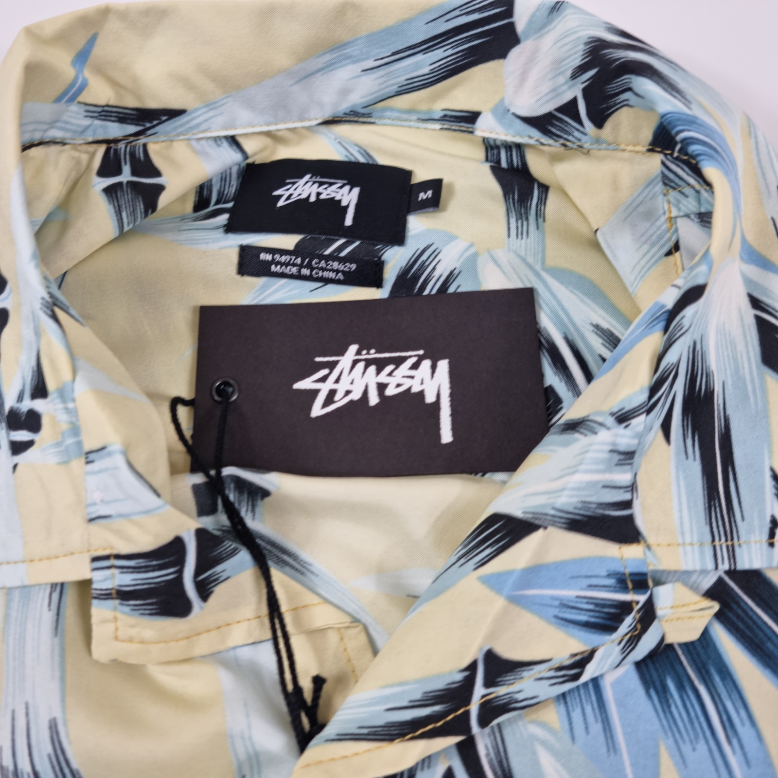 Stüssy Bamboo Print Shirt (Light Yellow) gallery