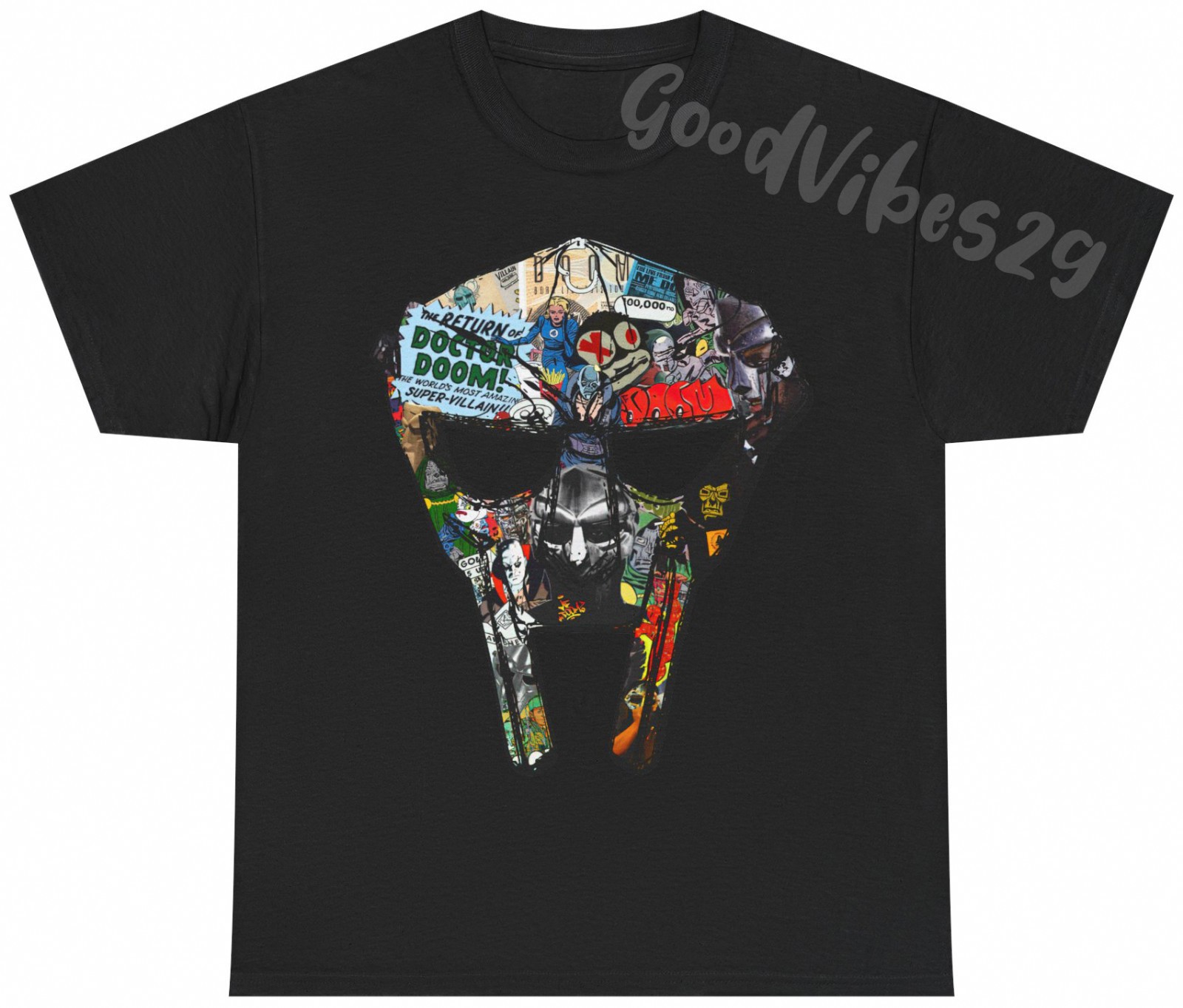 MF Doom Masks Classic Rap Hip Hop Vintage S-5XL T-Shirt Men Women Unisex