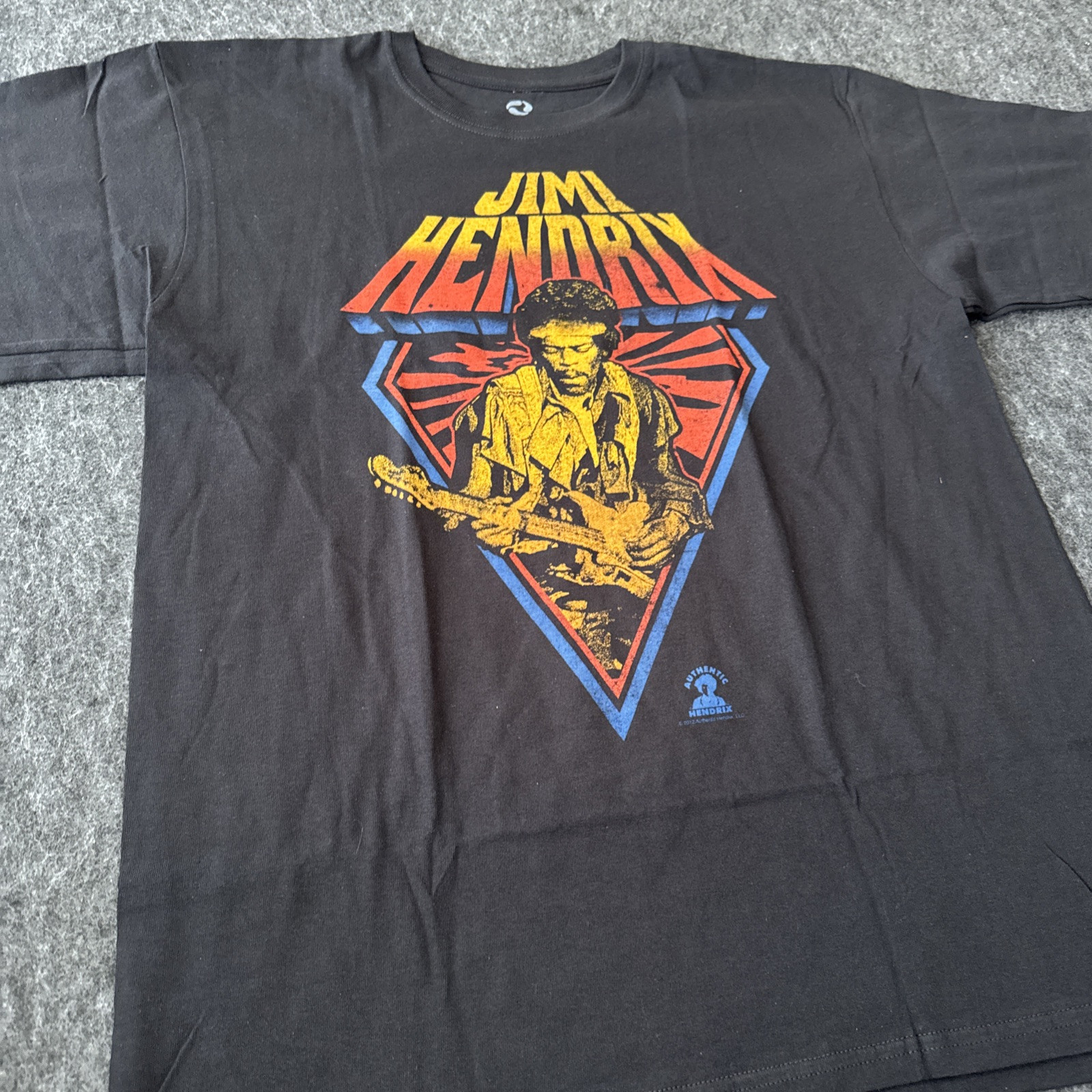 Jimi Hendrix Liquid Blue Shirt Mens L Black Graphic Tee 2012 DeadStock Collector gallery