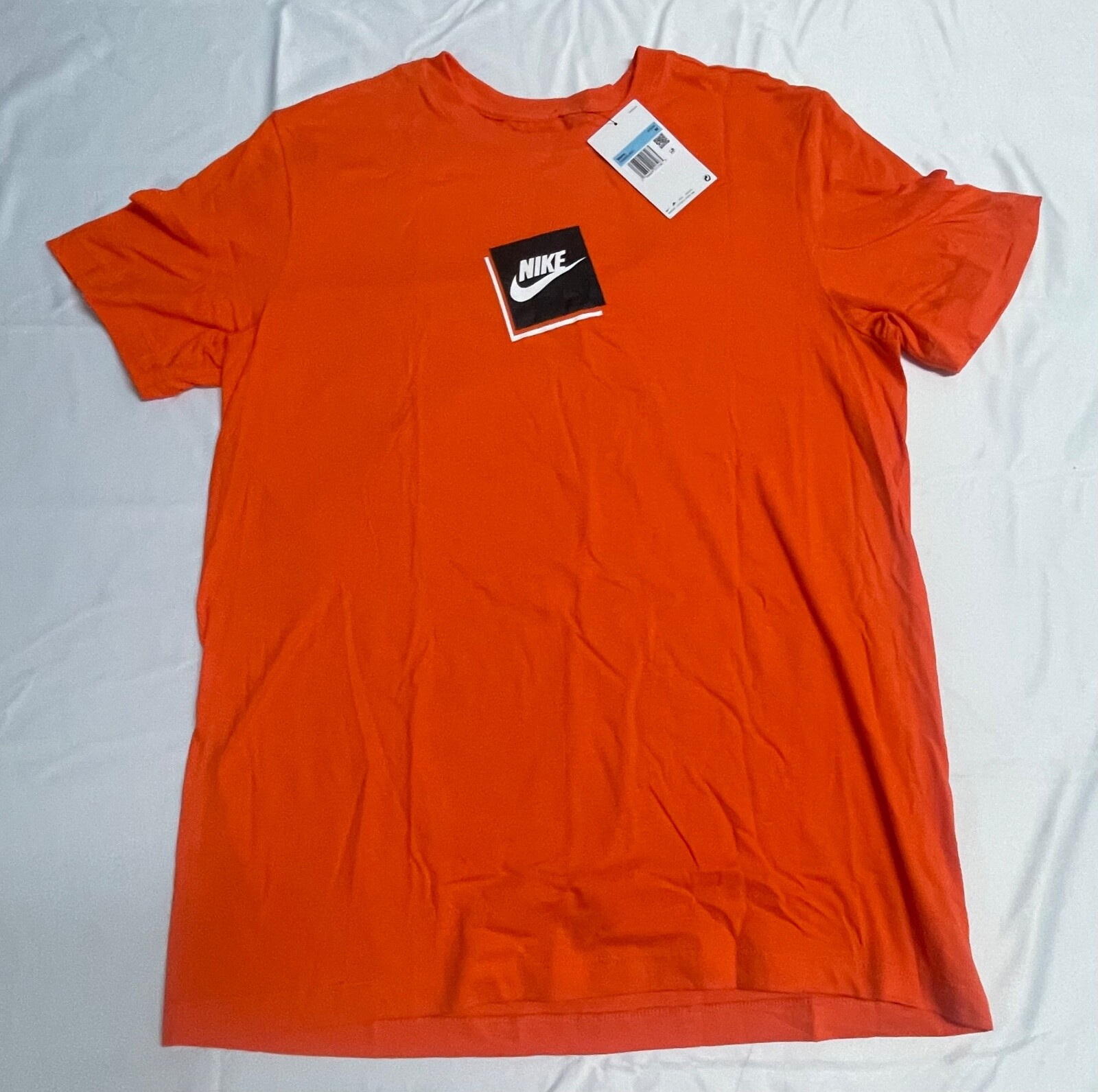 Nike Air Men’s Athletic T-Shirt Size MEDIUM Blocked Logo Gym Graphic FD6660 820