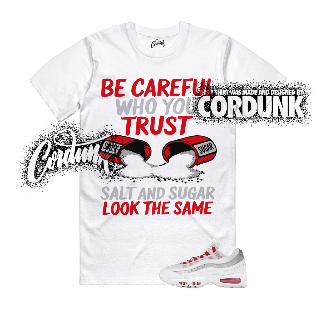 Air Max 95 Big Bubble England Red Metallic Silver White T Shirt Match SUGAR gallery