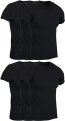 BILLIONHATS 6Pack Mens Bulk Big Tall Short Sleeve Cotton Lightweight TShirt(6XL)