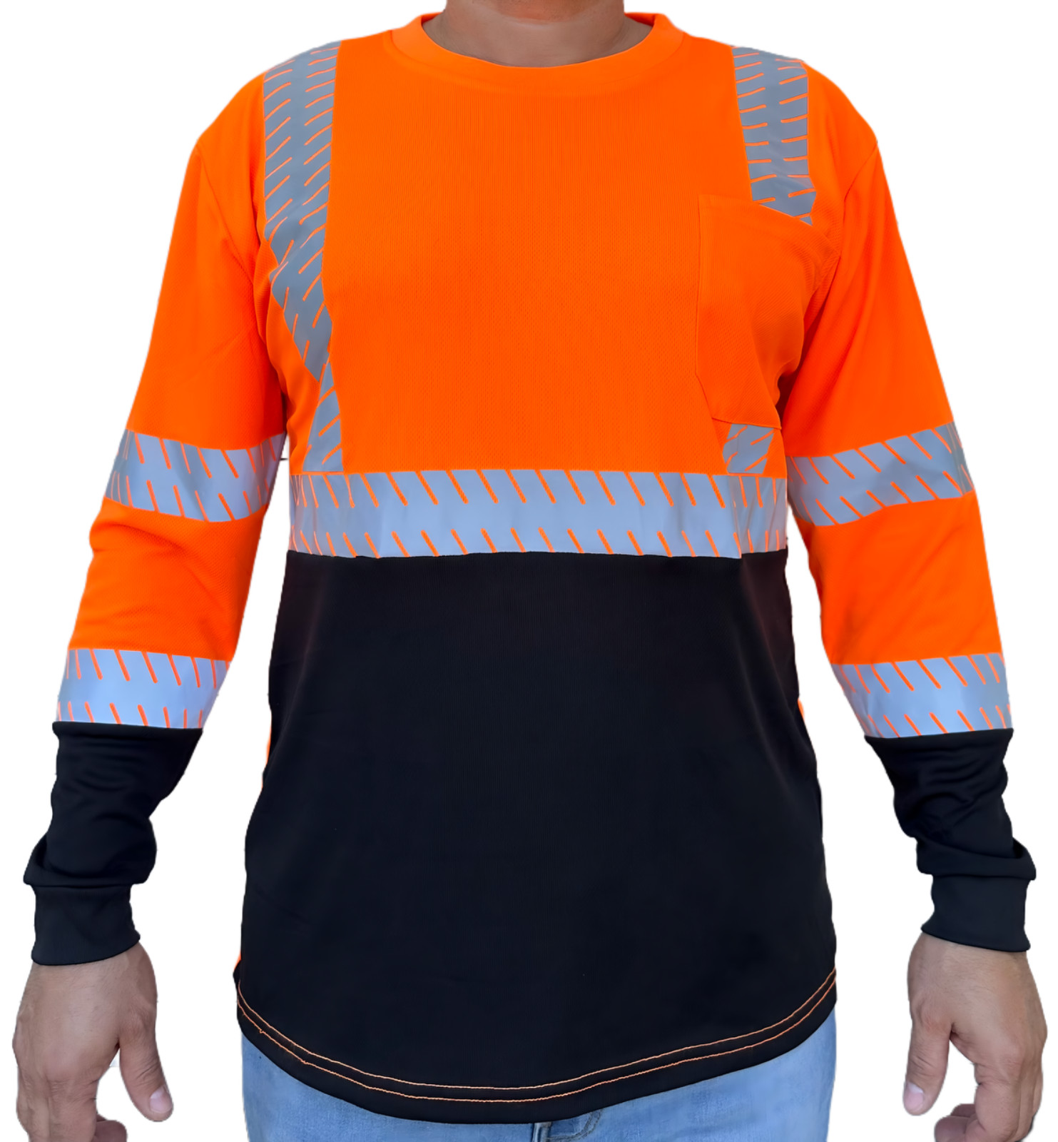 Crew Orange Safety Shirt Reflective High Visibility ANSI Class 3/Level 2 Type R gallery