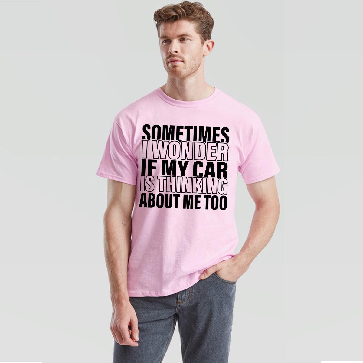 Sometimes I Wonder If My Car Hobbies Car Humor Mens Graphic Tee gallery