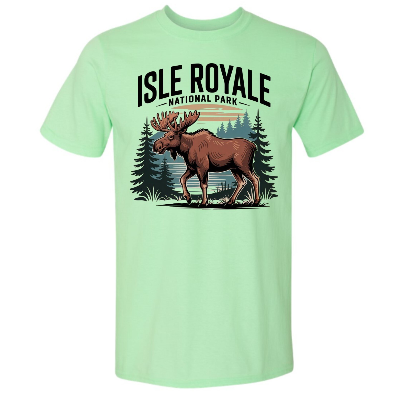 Isle Royale National Park T-Shirt Moose Nature Hiking Outdoors gallery