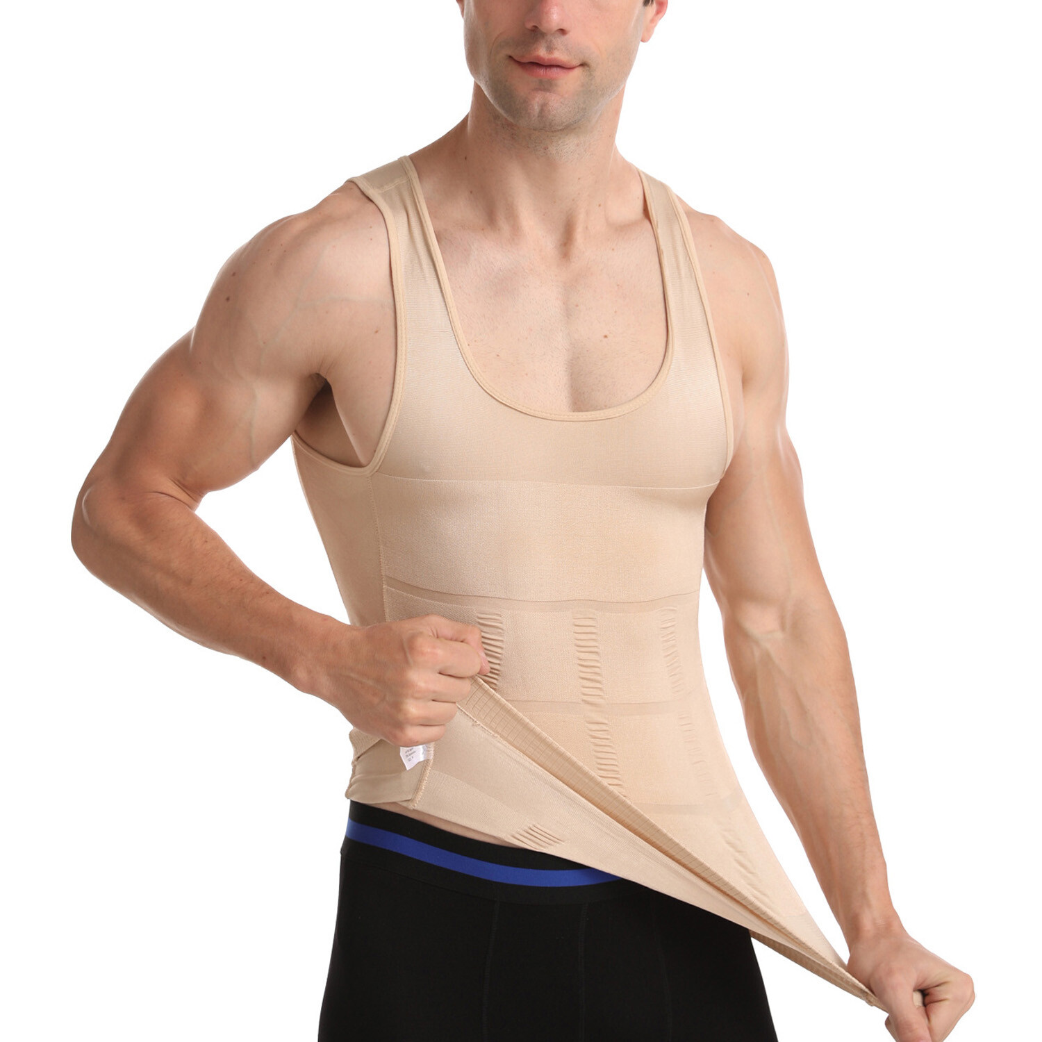 CGTFY Gynecomastia Compress Tank Top Men's Slimming Body Shaper Vest Abs Shirt gallery