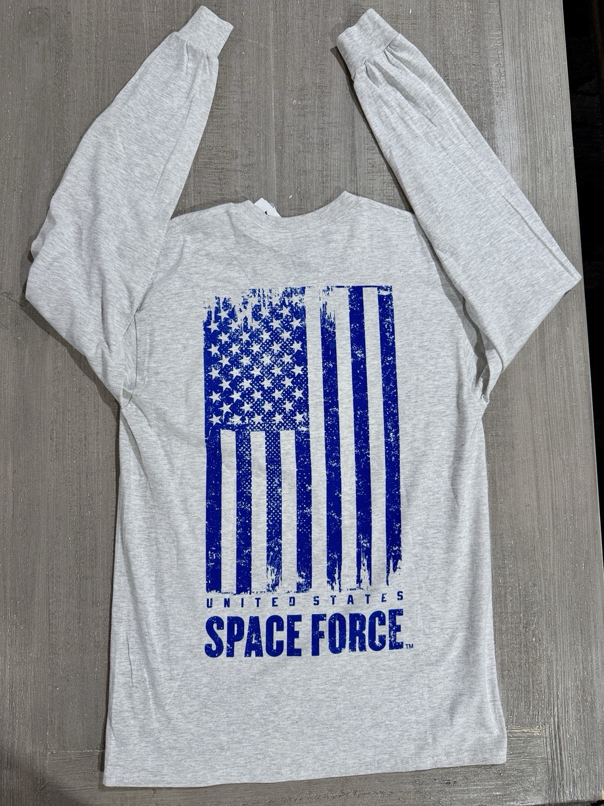 United States Space Force USSF “ALWAYS ABOVE” Ash Gray Long Sleeve T-Shirt -Sz L gallery