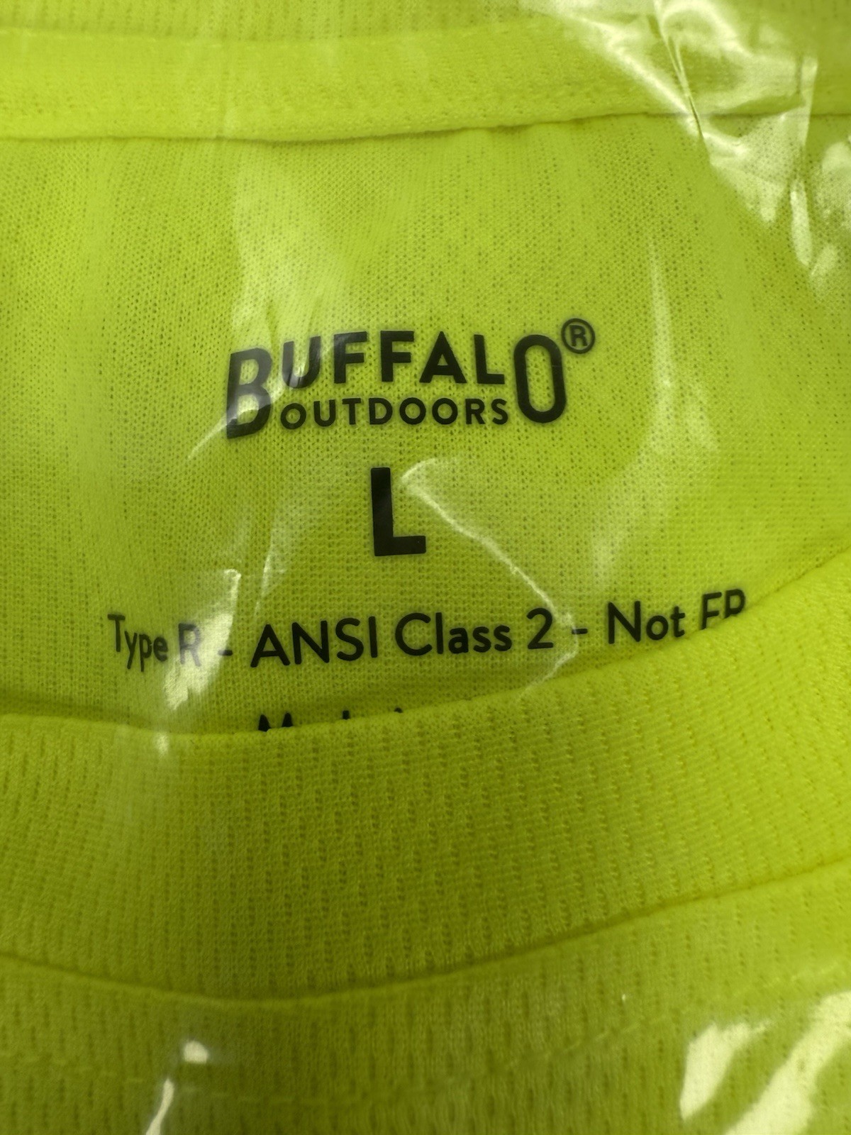 Green Bay Packers Hi Vis Safety Shirt ANSI Class 2 Buffalo Outdoors Large NWT gallery