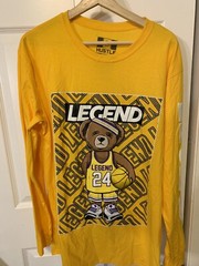 Bailey Apparel Men’s Sz L Legend Long Sleeve No 24 T-Shirt Yellow