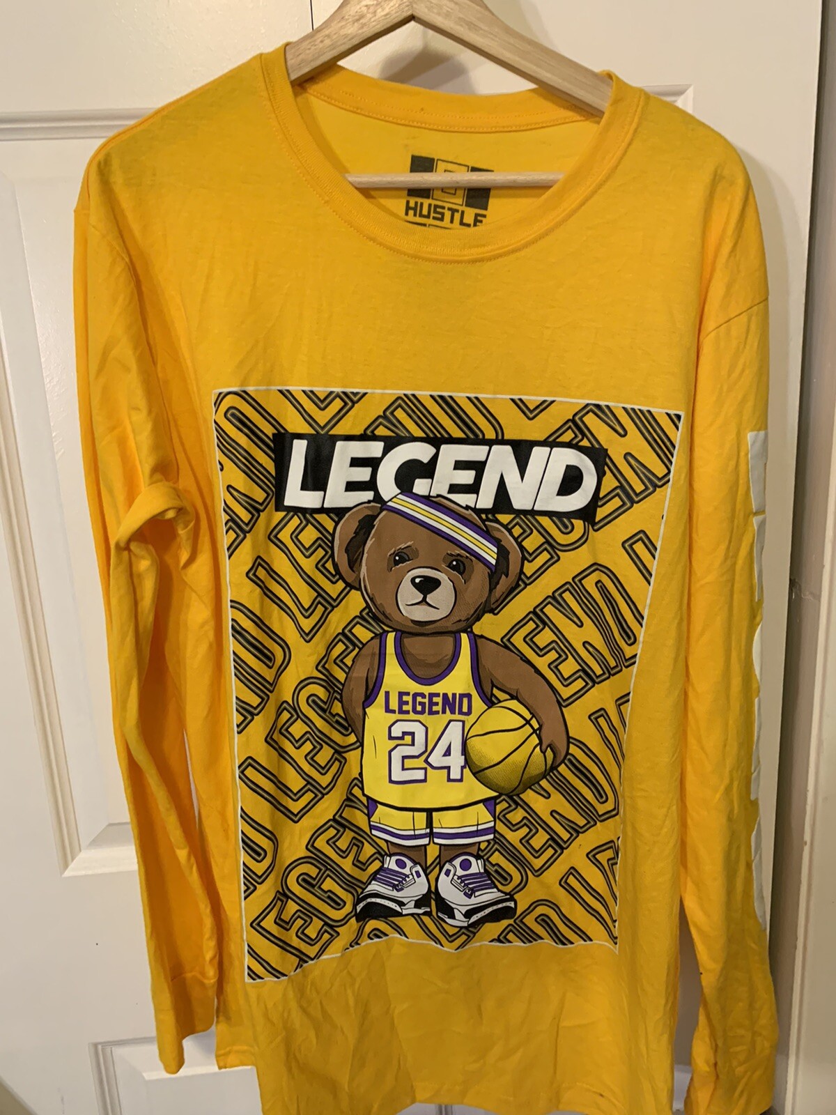 Bailey Apparel Men’s Sz L Legend Long Sleeve No 24 T-Shirt Yellow gallery