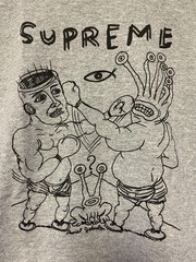 DANIEL JOHNSTON for SUPREME Eternal Fight Tee LARGE 2012 Gray Shirt SS12 RARE