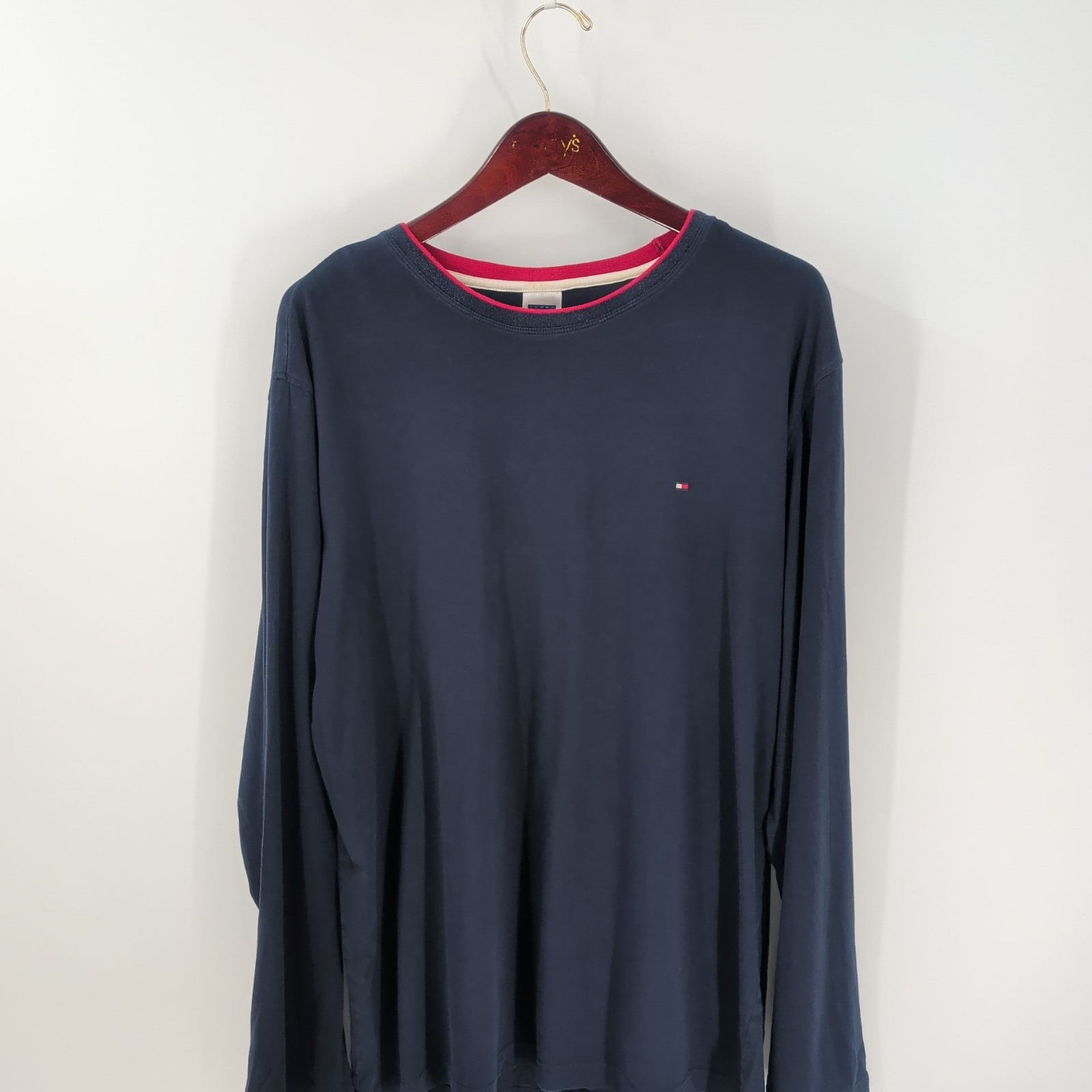 Tommy Hilfiger Long Sleeve Crew Neck Modern Classic T-Shirt Navy Blue Size XL gallery