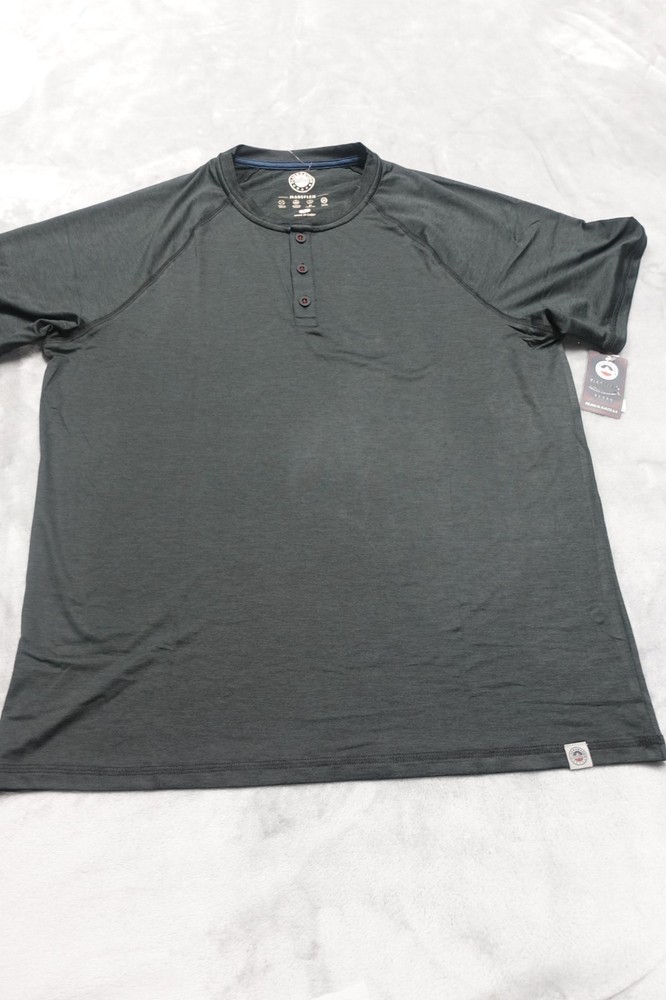 Flag & Anthem Men’s Large Gray Madeflex Performance Short Sleeve Button Up Shirt