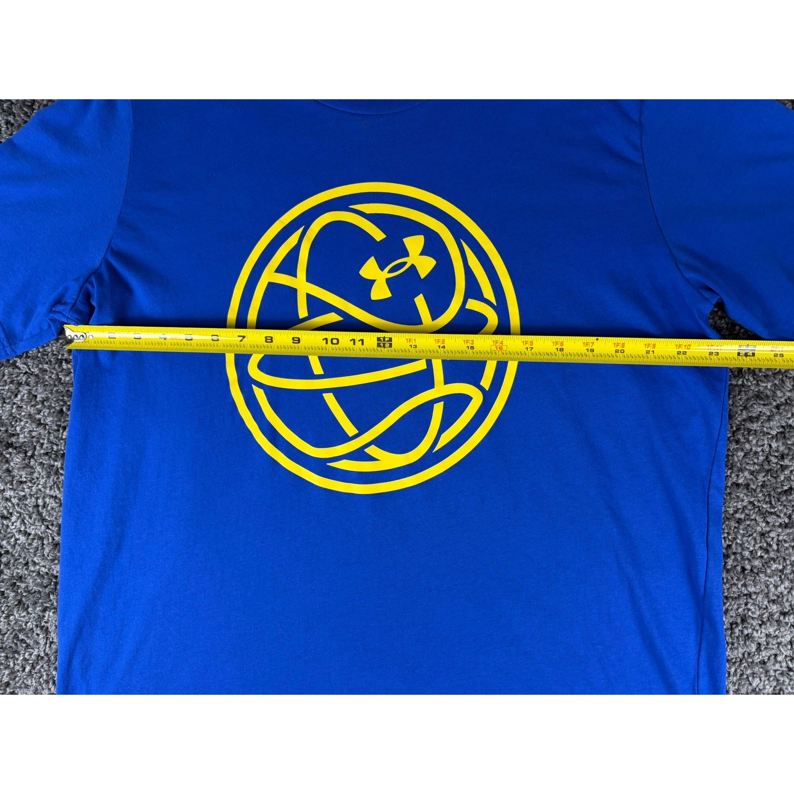Under Armour Mens XXL Blue Basketball Graphic Loose Fit Short Sleeve T-Shirt gallery