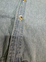 2008 Myrtle Beach Spring Rally Sleeveless Denim Shirt Frayed Arm Holes XL Stains