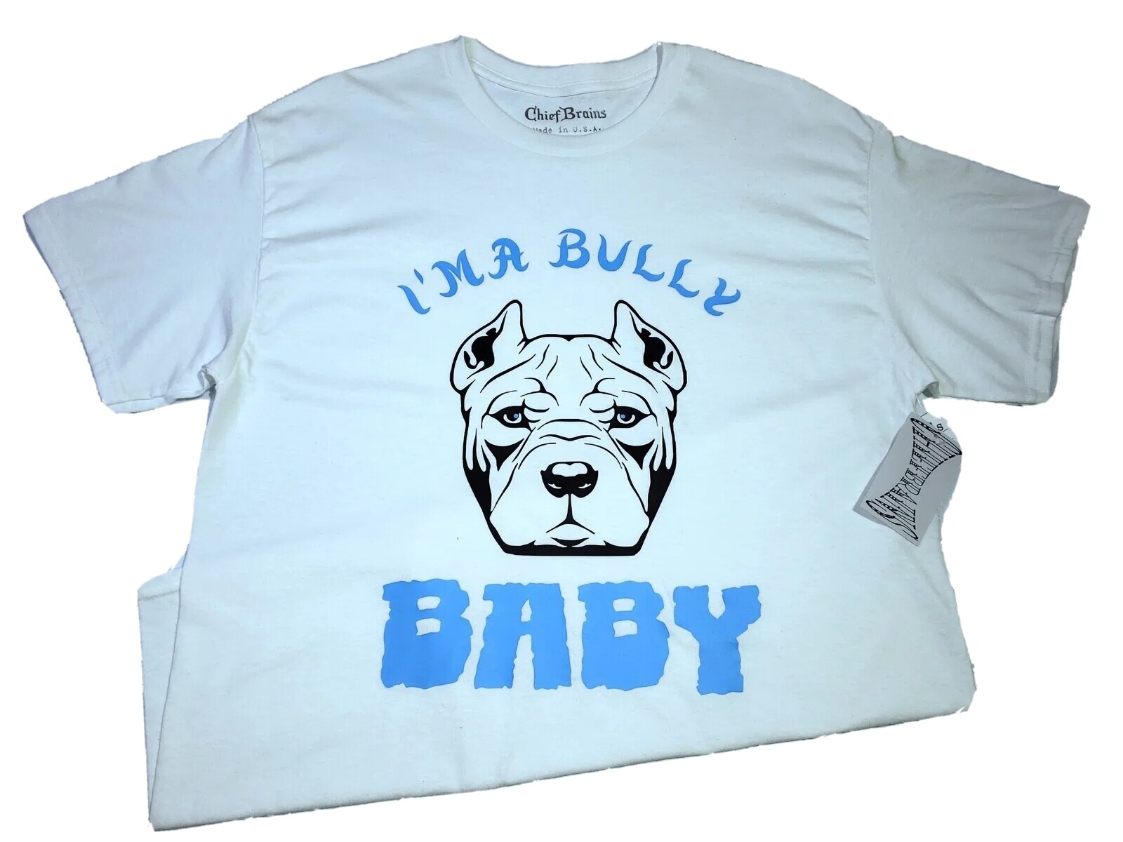 ChiefBrains Apparel Limited Edition Pitbull Bully Baby T Shirt Mens Cotton New gallery
