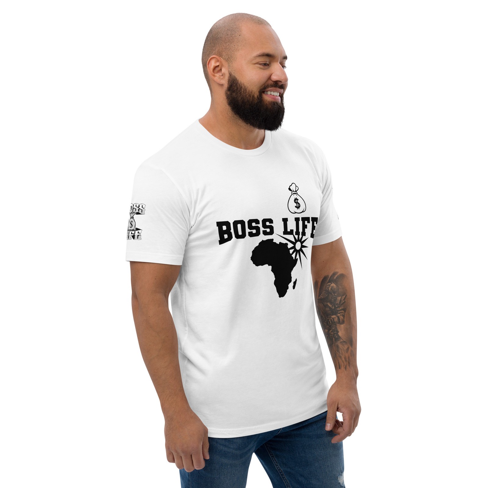 Boss Life African Money, egyptian pharaoh back Short Sleeve T-shirt gallery