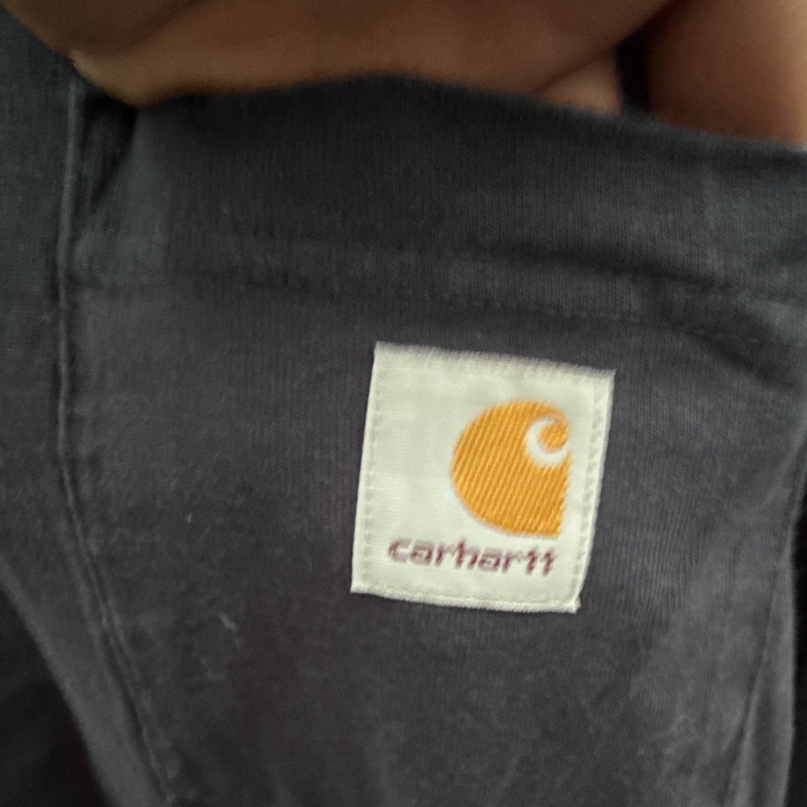 Carhartt K126 Loose Fit Pocket T-Shirt L Navy Crew Neck Long Sleeve gallery