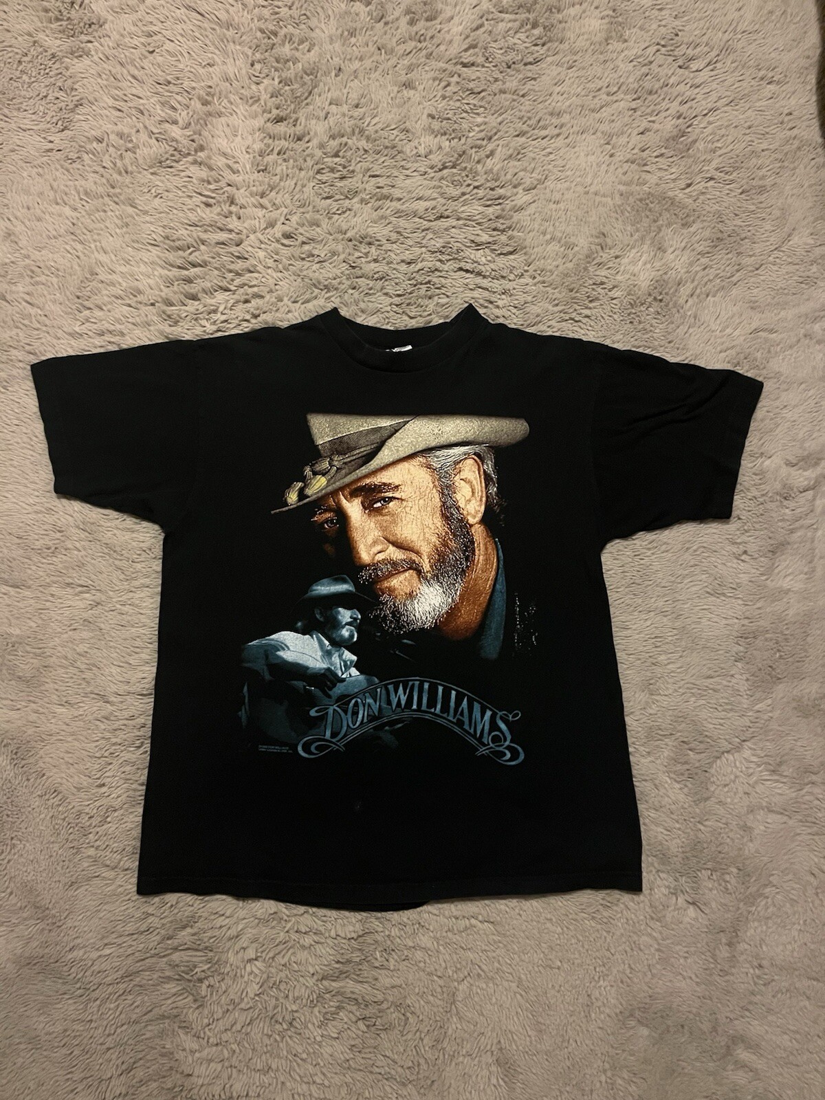 Size XL 1999 Don Williams The Gentle Giant World Tour Black T-Shirt Tee WCW Tag gallery