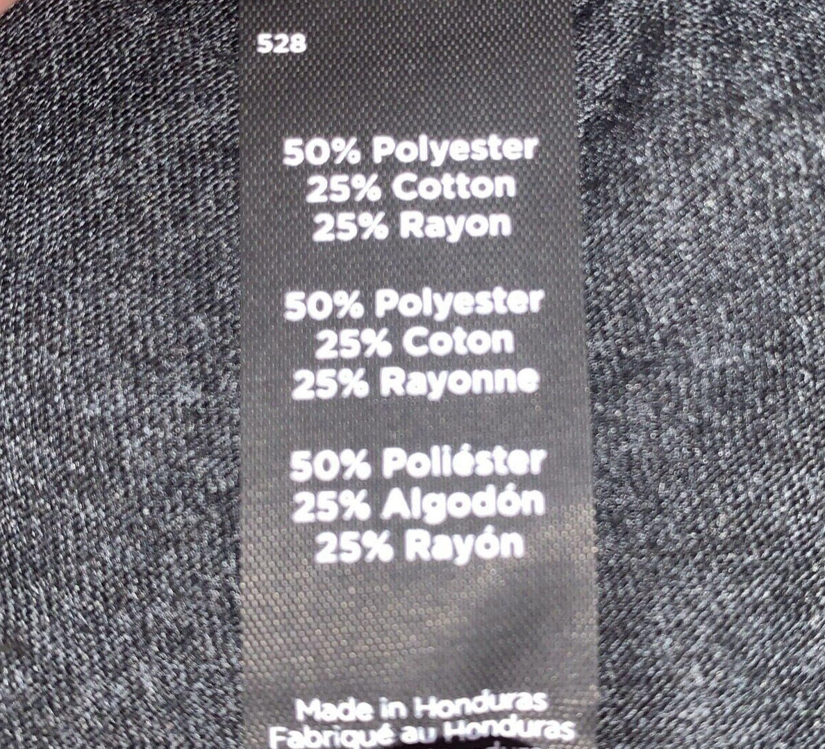 Small Charcoal Men's Short Sleeve T-shirt 50% Polyester, 25% Cotton, 25% Rayon gallery