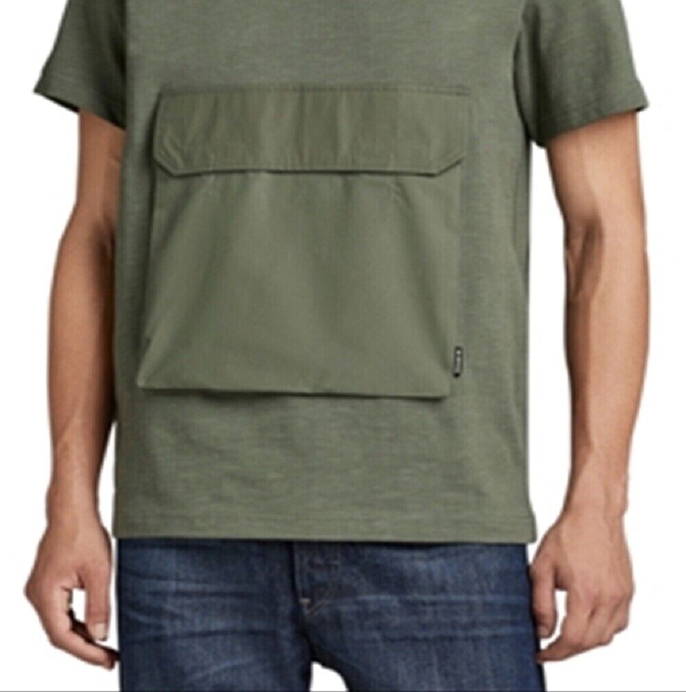 G-Star Raw Men's Organic Cotton Utility Pocket Tee Green Size Medium gallery