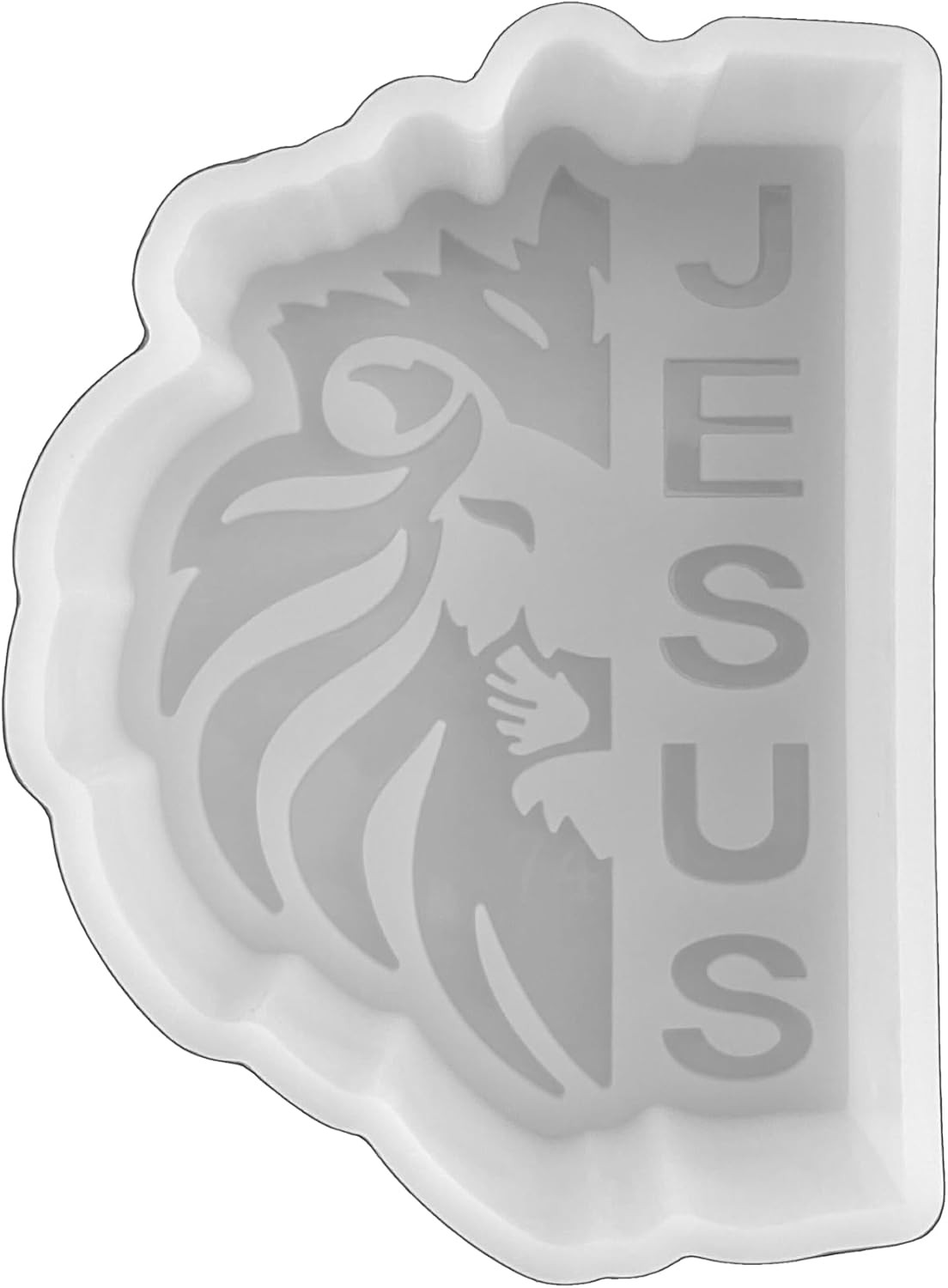 Jesus of Judah Lion Silicone Freshie Mold 4.2X3X0.8” Christian Cross Religious f gallery