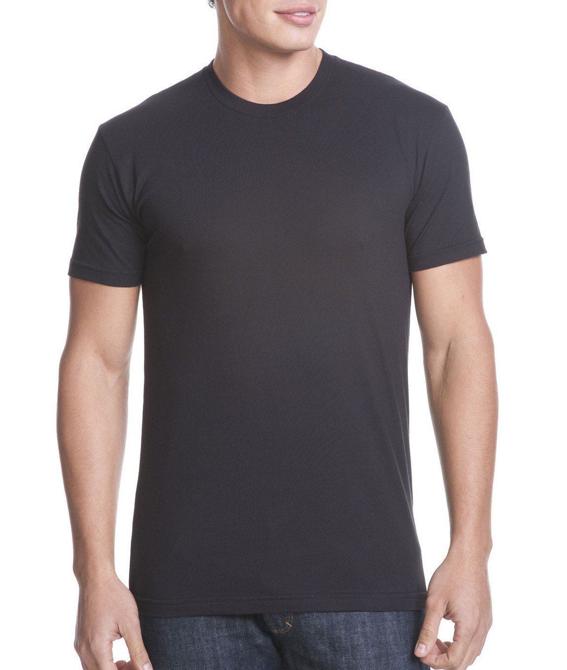 Next Level Men's CVC Crew, Black gallery