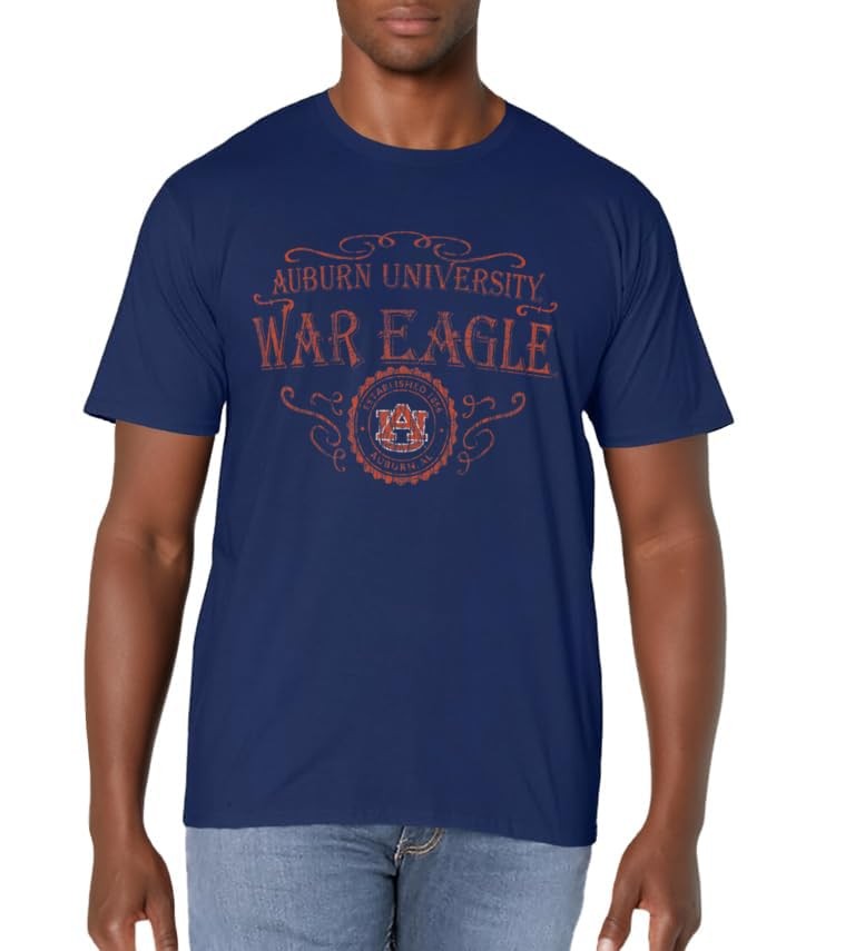 Elite Authentics Auburn Tigers Vintage Quality Seal Officially Licensed T-Shirt gallery