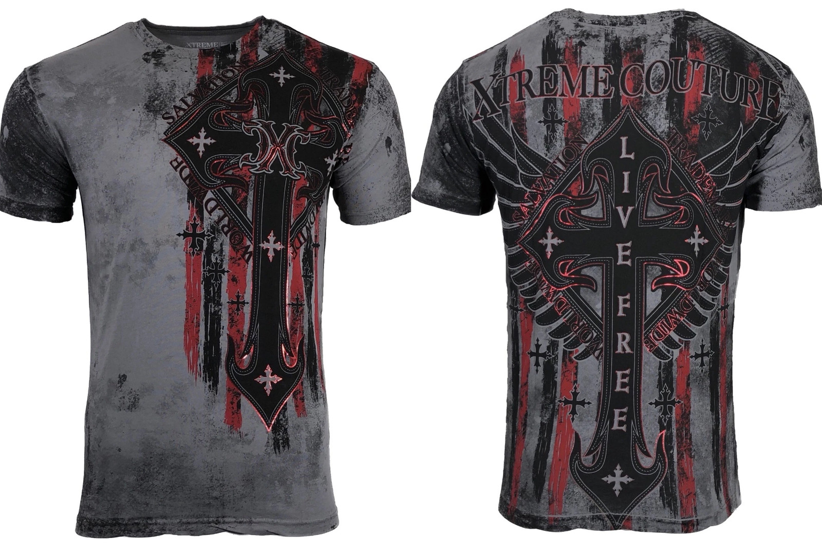 XTREME COUTURE by AFFLICTION Men's T-Shirt LIBERTY CRUSADE Biker MMA gallery