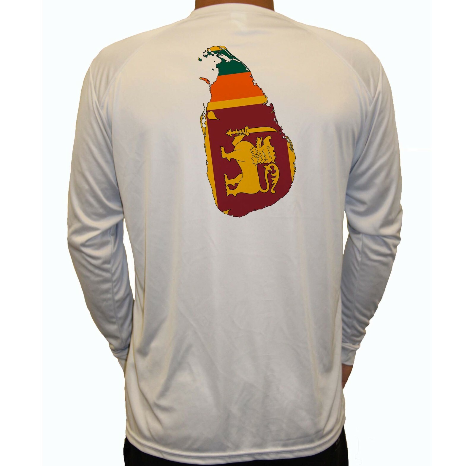 Sri Lanka Flag Map Fish Boat Long Sleeve UPF 30 T-Shirt UV Protection gallery