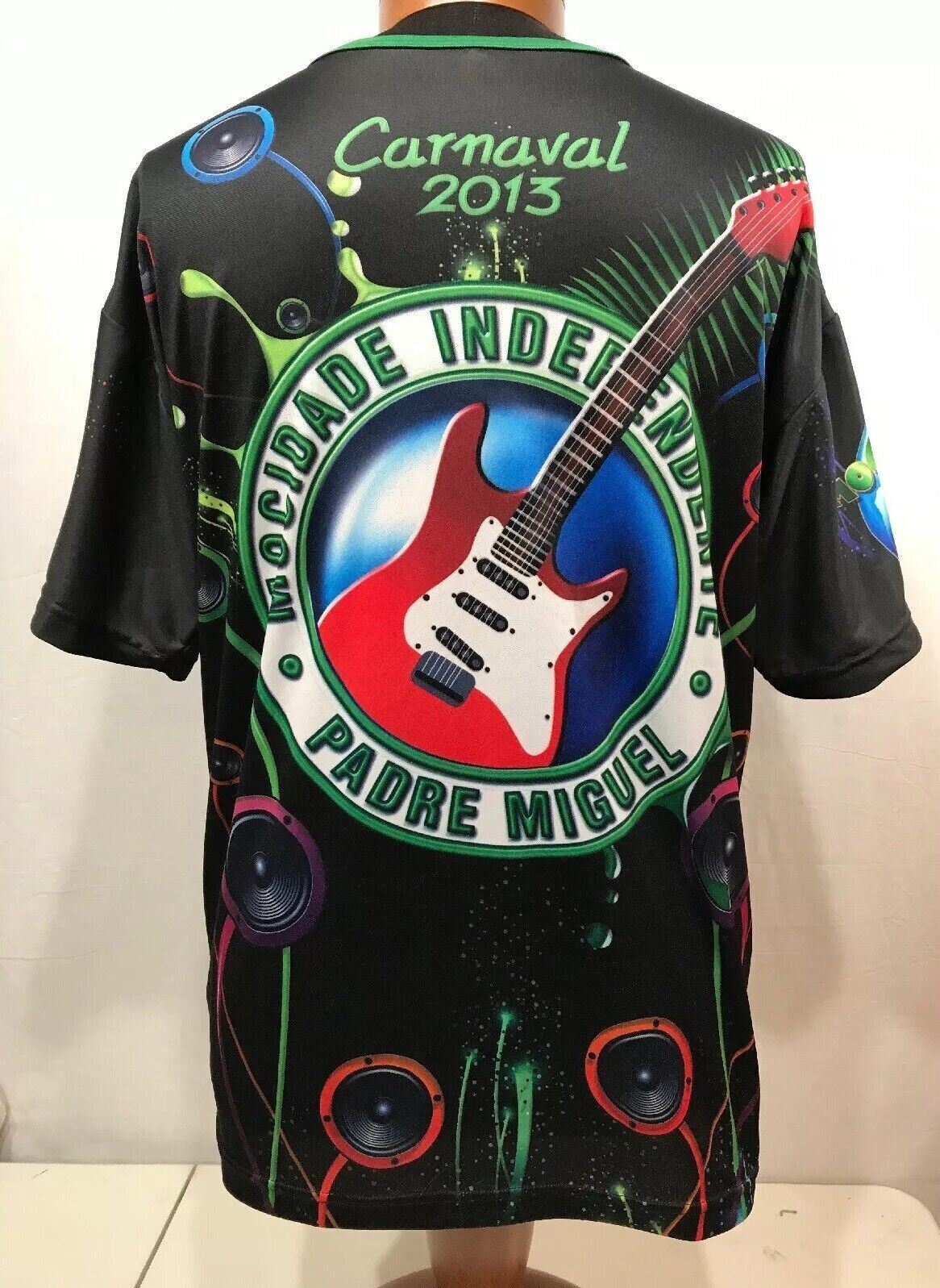 Rock Carnival in Rio Brazil Samba Bicycle Shirt Eu Vou de Mocidade Carnaval XL gallery