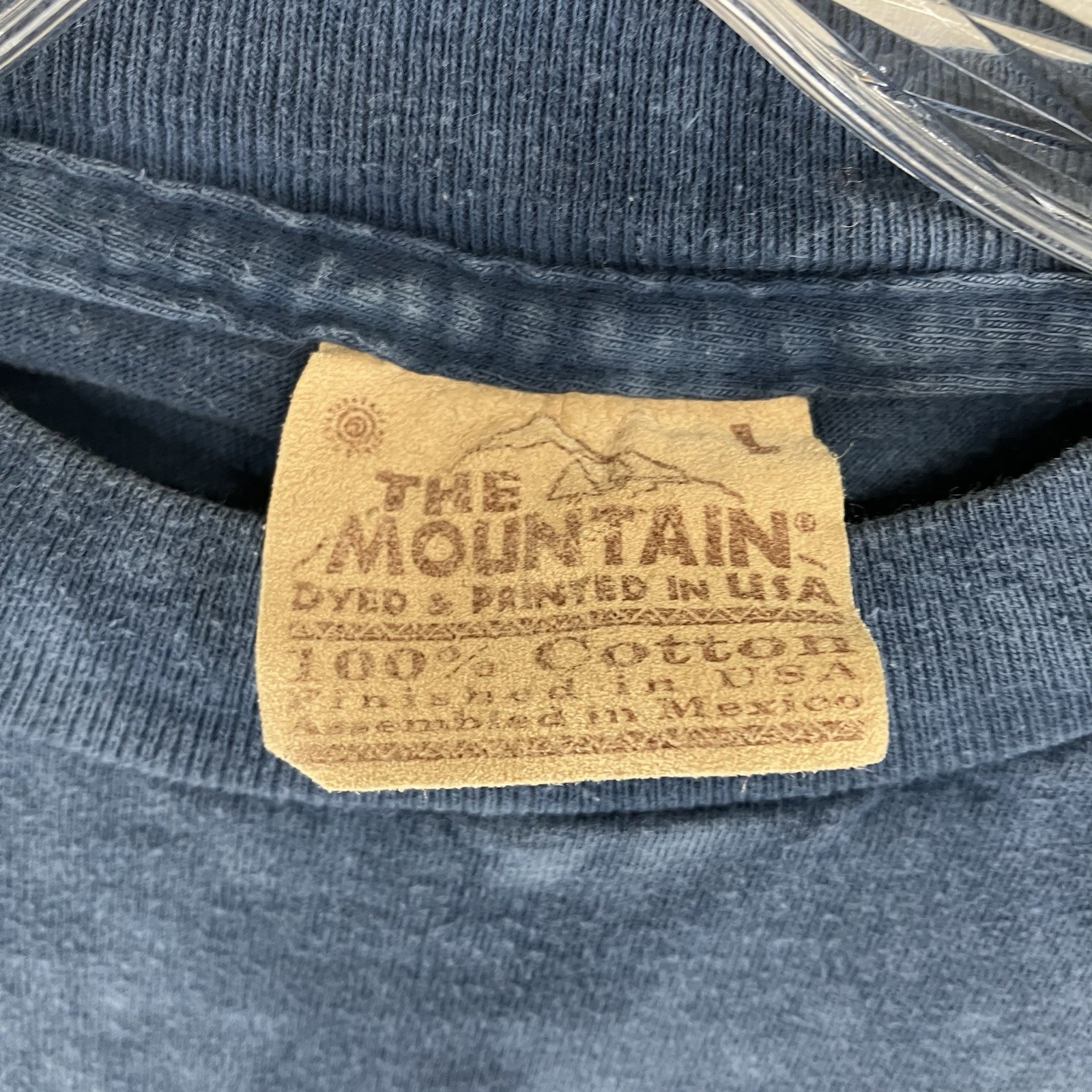 Nature Shirt Mens Large Bald Eagle Winter Scene Washed Blue The Mountain gallery