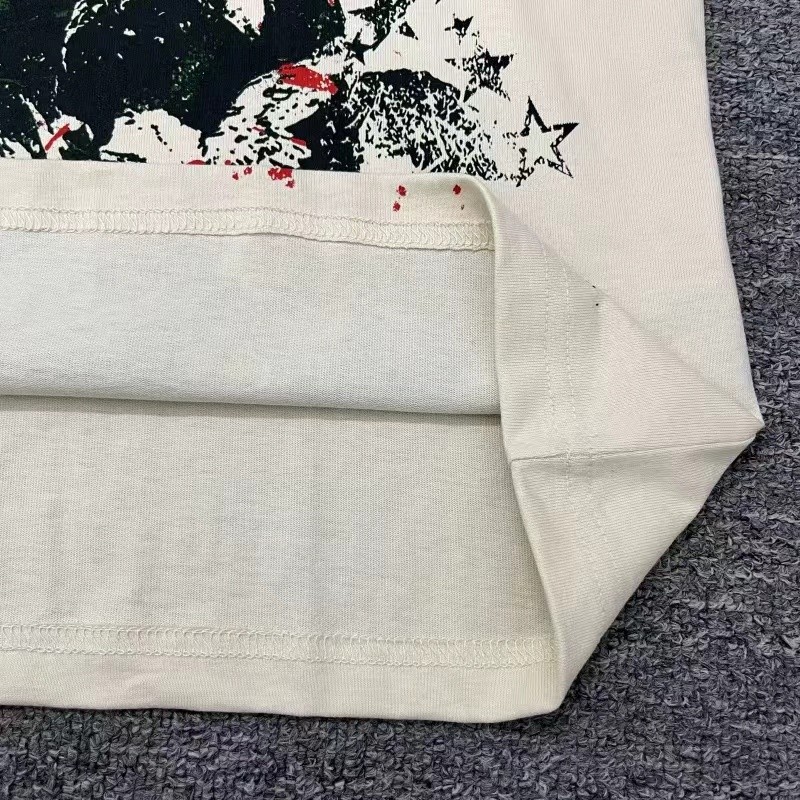 Hellstar printing star Short Sleeve High Street T-shirt Beige gallery