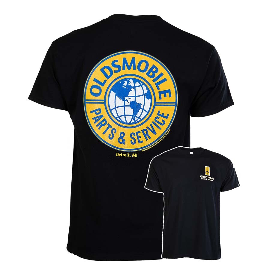 Oldsmobile Parts and Service Graphic Cotton T-Shirt Black Official Licensed gallery