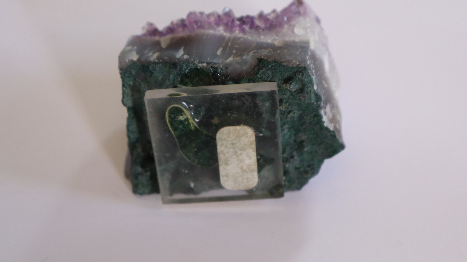 Purple Amethyst Quartz Geode  Crystal With Sword d6