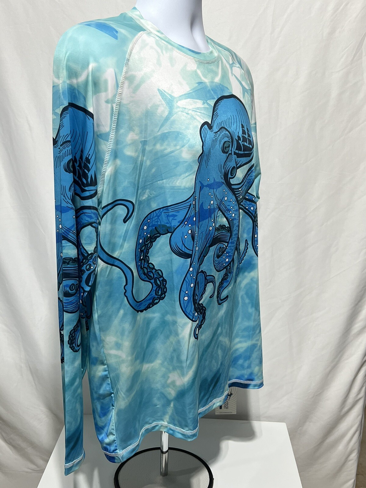 Mens UPF 50 Sun Protection Swim Shirt Long Sleeve Size M Gulf Shores Beach FL gallery