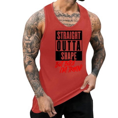 Straight Outta Shape But Bitch Im Trying Funny Woman Workout Tank Top