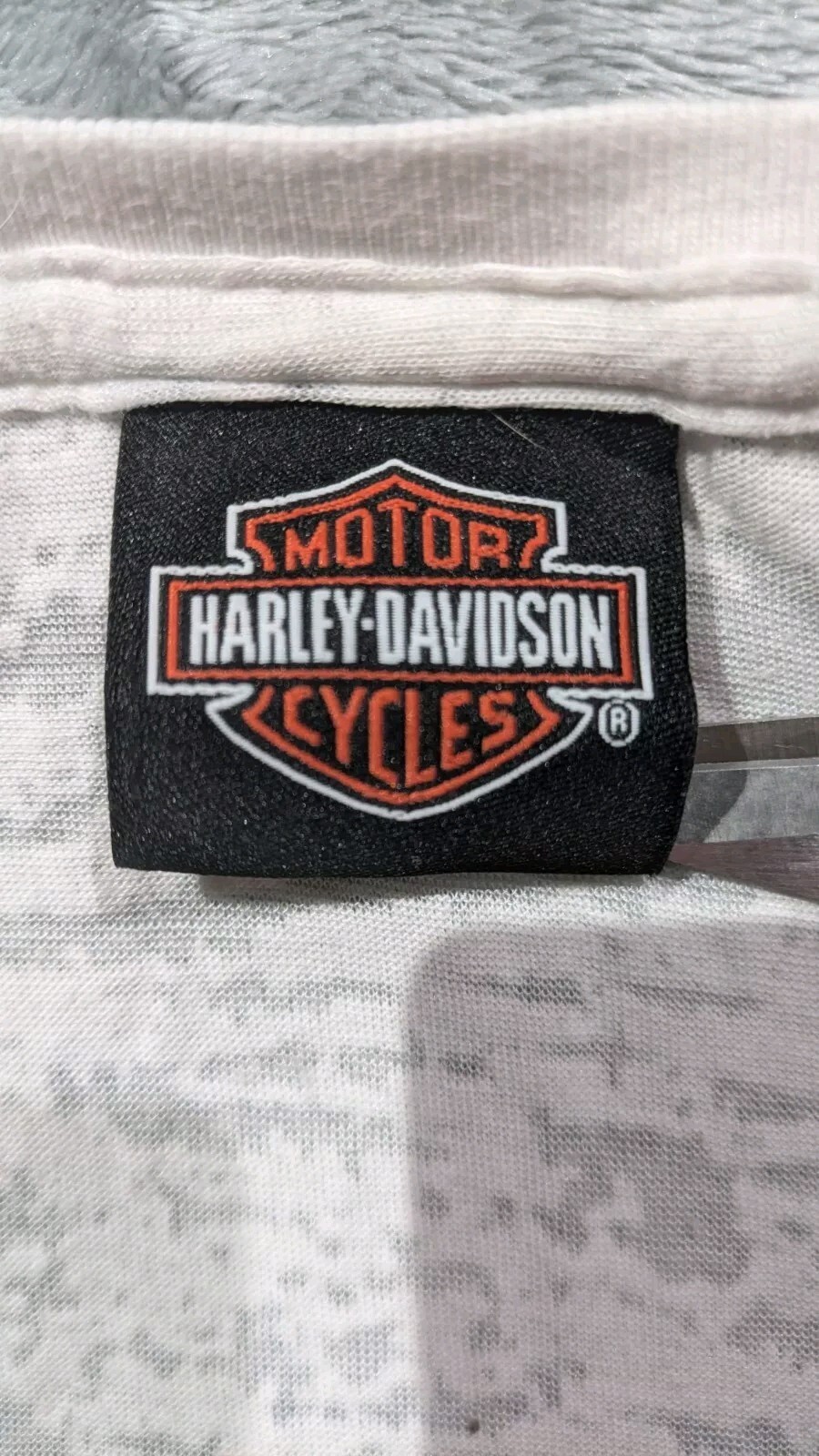 Harley Davidson Motorcycles Angel Wings Semi Sheer V Neck Shirt Womens Size L gallery