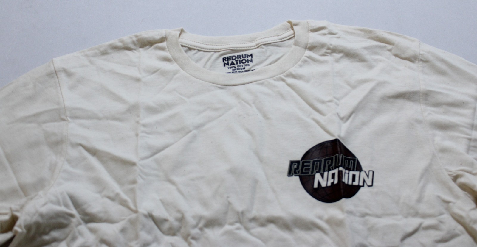 Redrum Nation Men's V25 Short Sleeve Cotton T-Shirt CG2 Natural Medium NWT gallery
