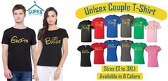 Couple Matching GROOM BRIDE Tshirt GOLD Create WEDDING HONEYMOON Tee Shirt