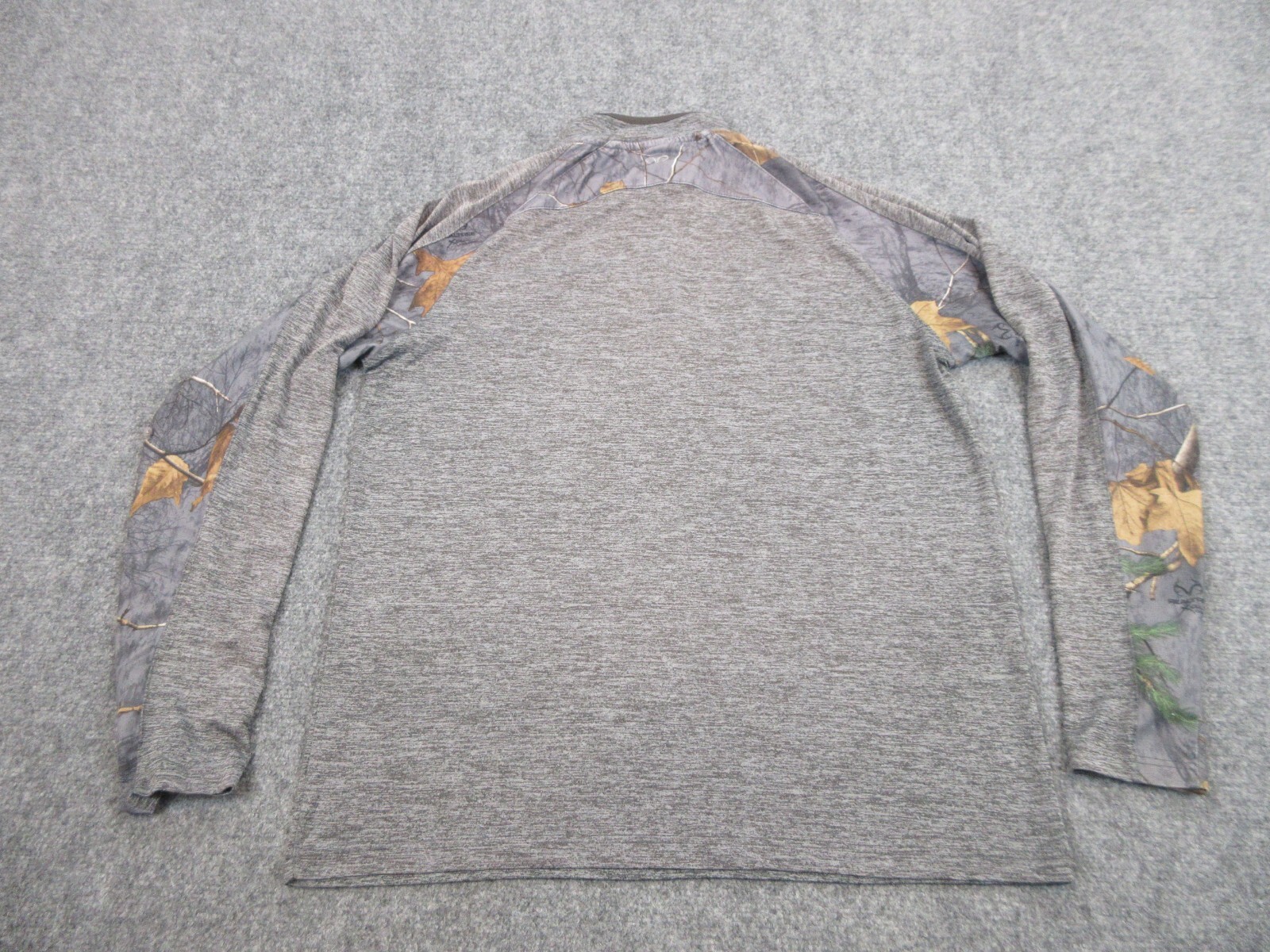Realtree Shirt Mens Large Gray 1/4 Zip Camo Long Sleeve Mock Neck Lightweight gallery
