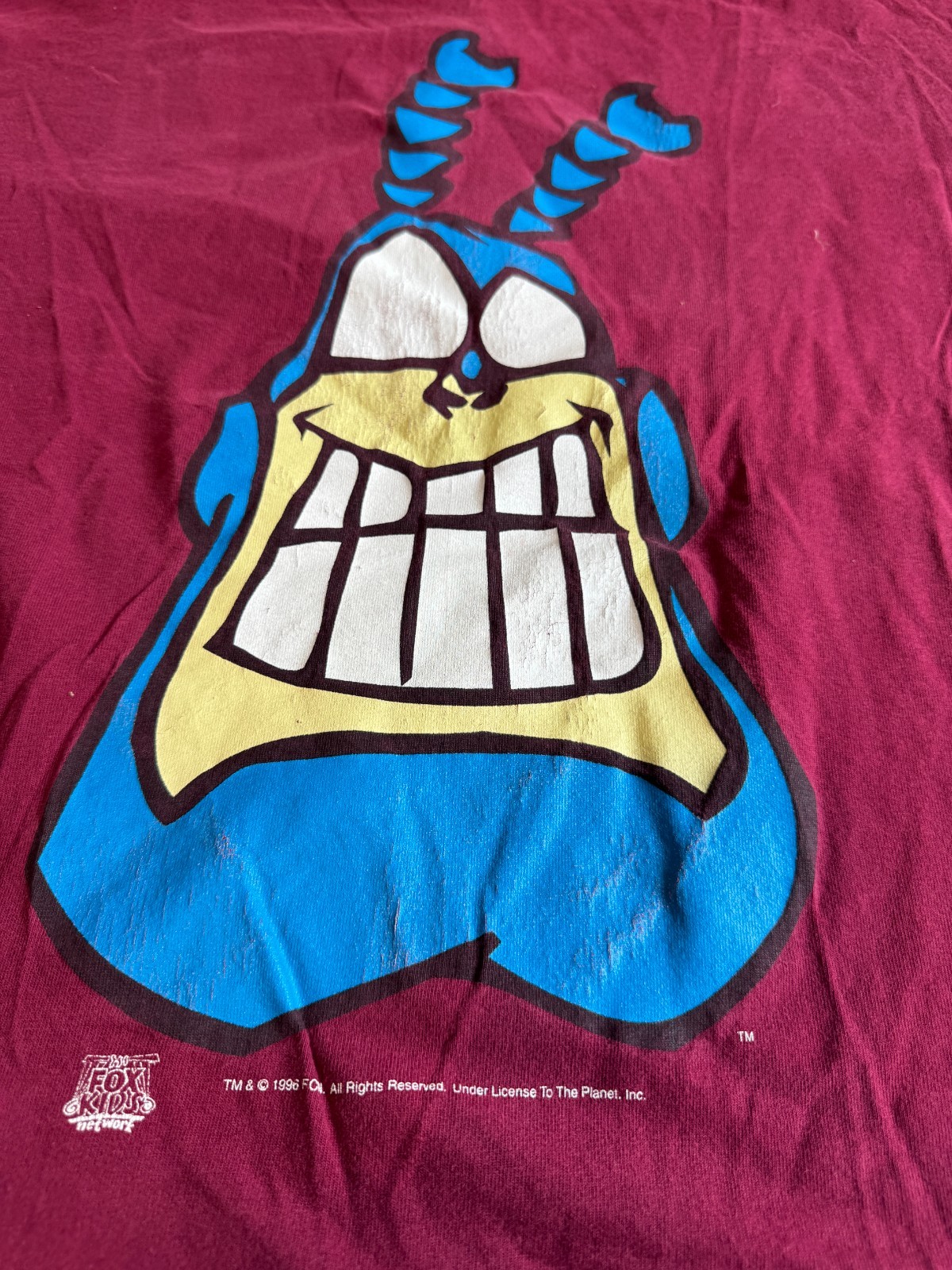 Vintage 1996 The-Tick Cartoon Shirt Large Maroon 23.5x28" XL gallery
