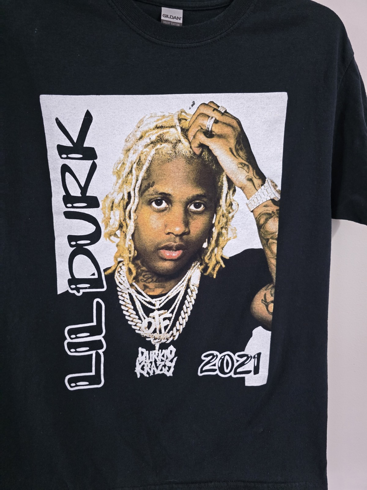 2021 Lil Durk Pooh Shiesty OTF Tour T-Shirt Double-sided Big Graphic Sz M gallery