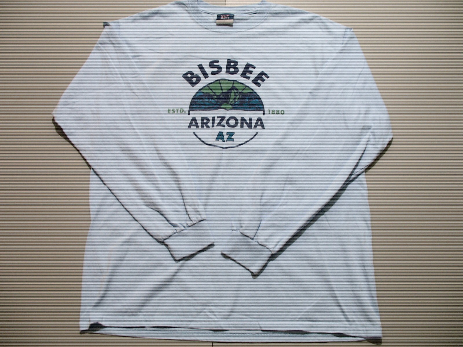 MV Sport Bisbee Arizona T-Shirt Men's Large Long Sleeve Light Blue gallery