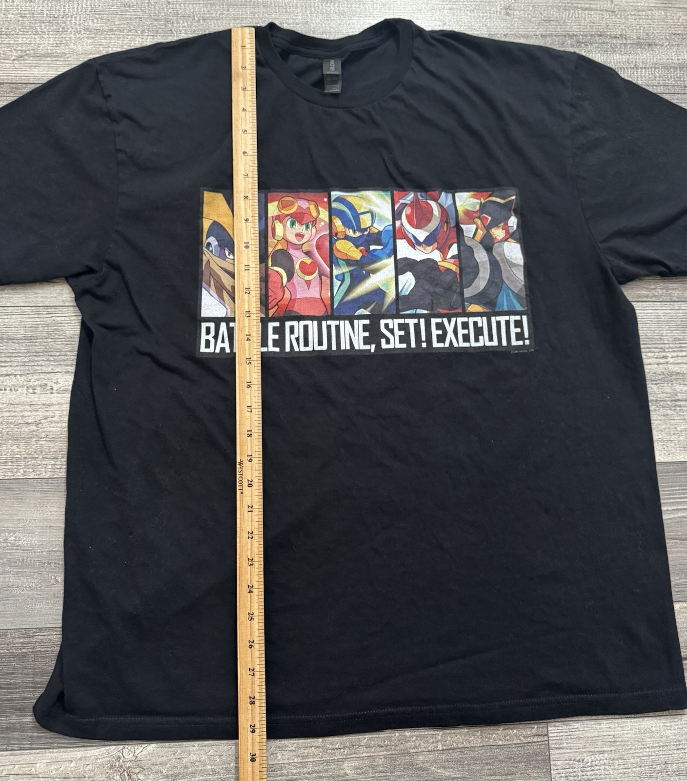 Mega Man Battle Routine Shirt Mens 2XL Video Game Tee Capcom Black Short Sleeve gallery
